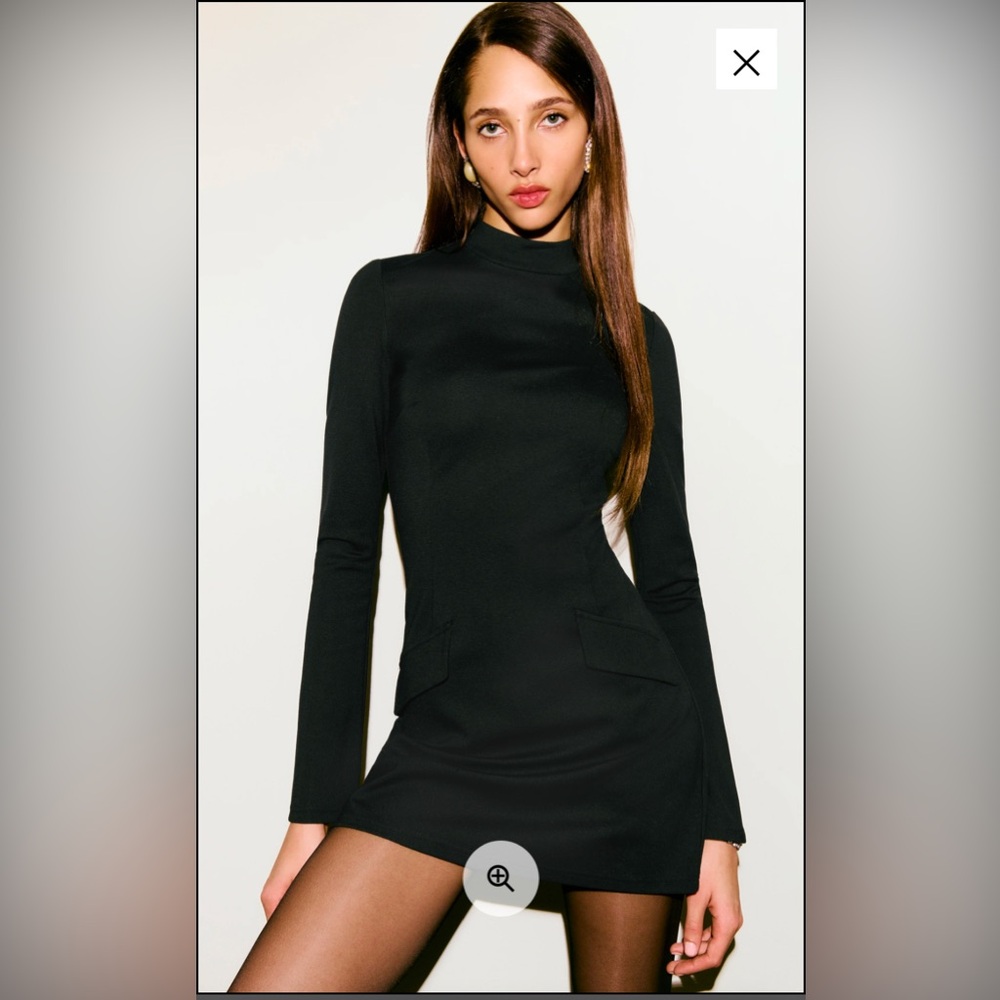 Reformation Black Atlas Knit Mini Dress NWT Small